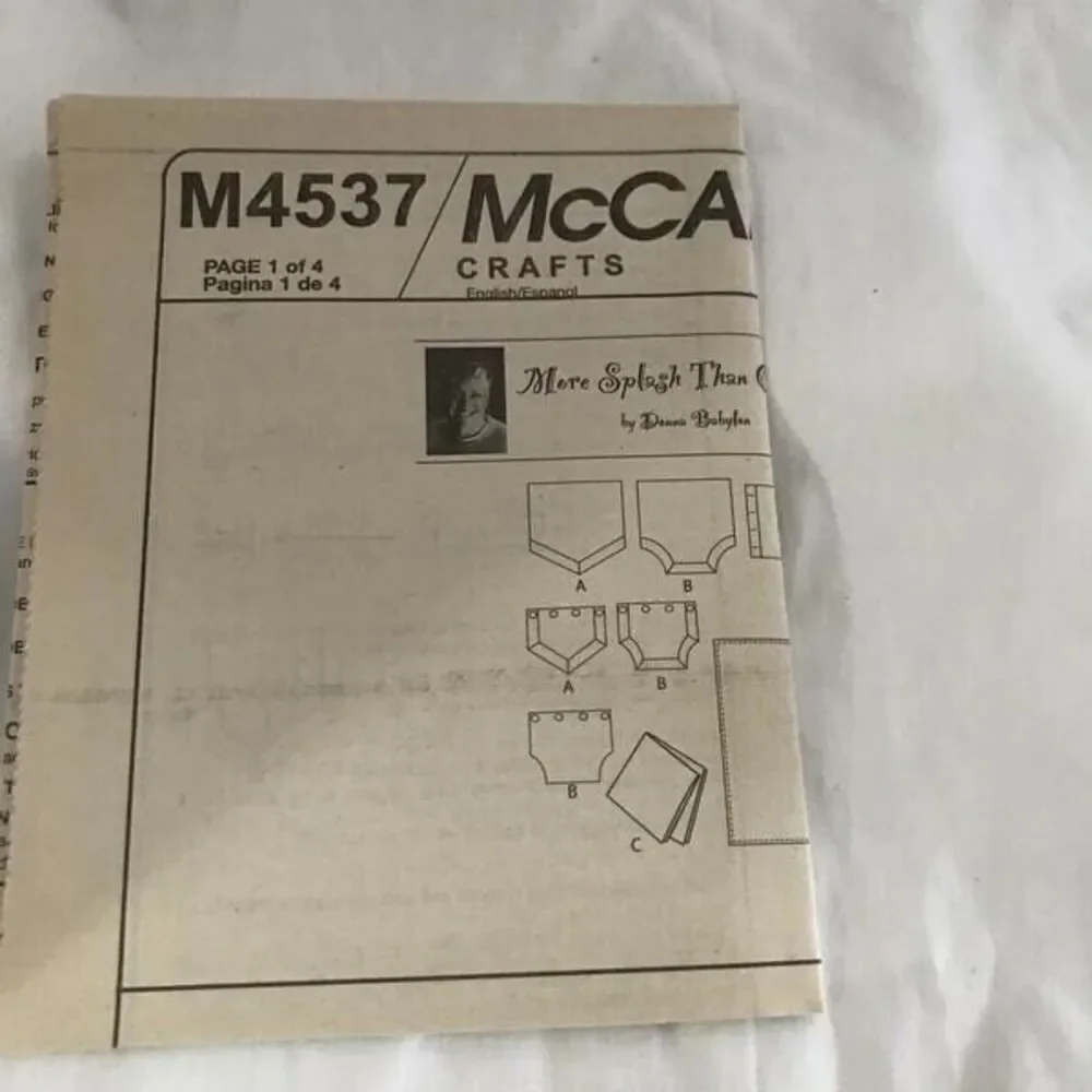 #M4537 McCalls home decor runner placematts valance sewing pattern